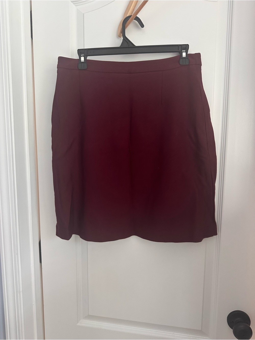 Margaret M Burgundy A-Line Skirt